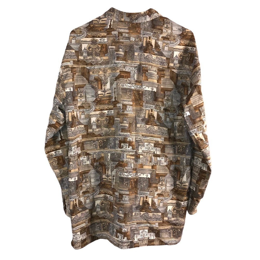Greco Roman Print Long Tunic Shirt - Picture 4 of 10
